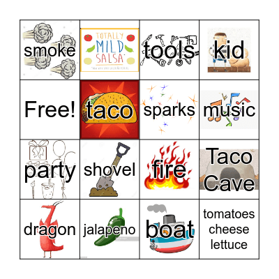 DRAGONS LOVE TACOS BINGO Card