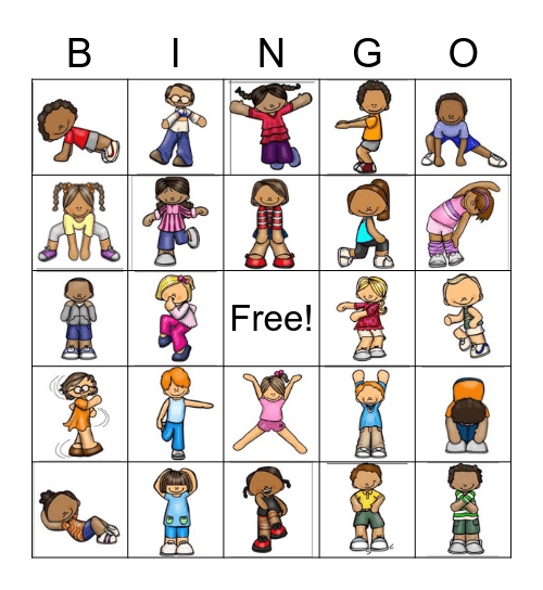 Fitness Bingo Card