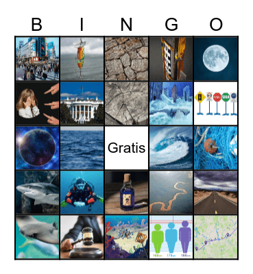 Playas - Nouns Bingo Card