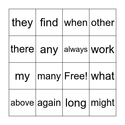 Bingo Card