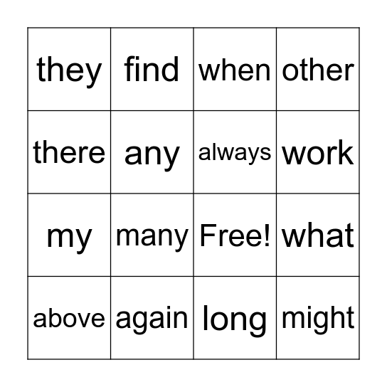 Bingo Card