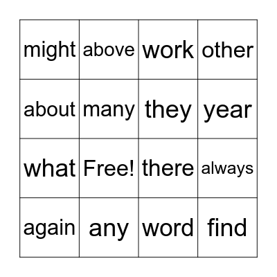 Bingo Card