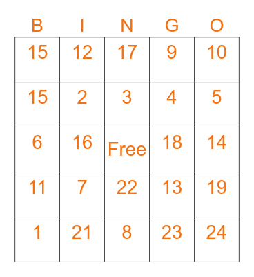 Fall Back Into Fitness Bingo Card