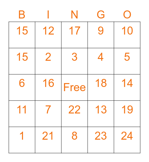 Fall Back Into Fitness Bingo Card