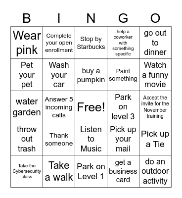 DID YOU... Bingo Card