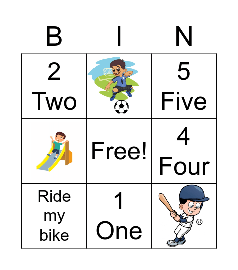 Outdoor activities Bingo Card