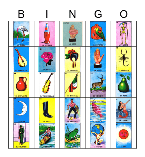 Loteria Bingo Card