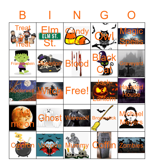 Halloween Bingo Card
