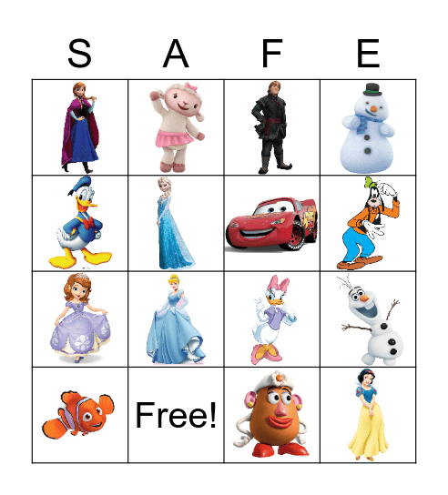 SAFETY Bingo Card