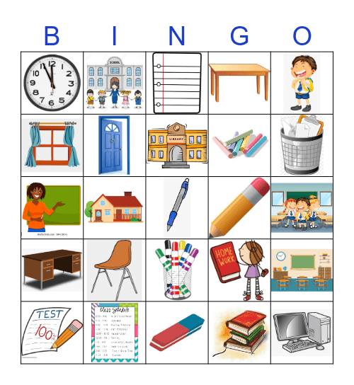 La Escuela Bingo Card