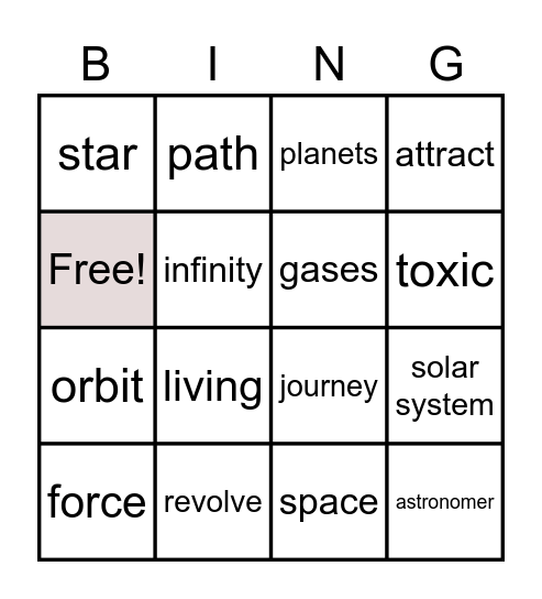 ⭐ Astronomy ⭐ Bingo Card