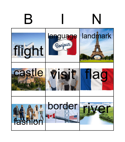 France Bingo Card