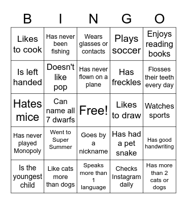 Aviator Students Bingo Card