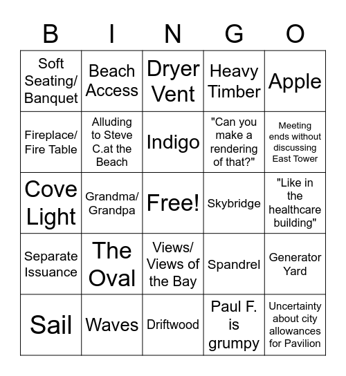 WCCB Bingo Card