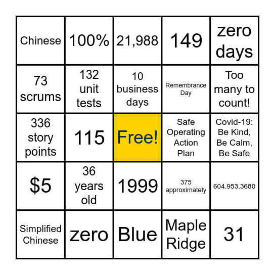 COMPASS ON HANDYDART BINGO! Bingo Card