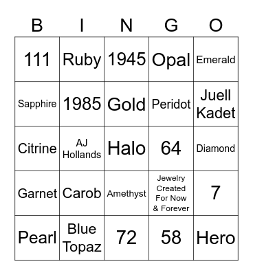 Rogers Enterprises Bingo Card
