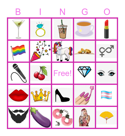 DRAG BINGO Card