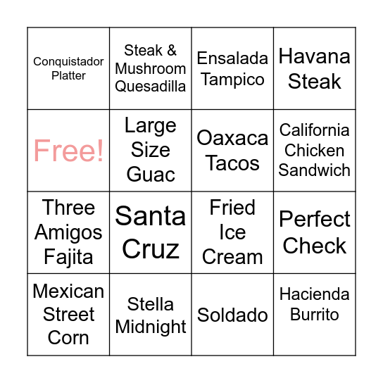 Server Bingo! Bingo Card