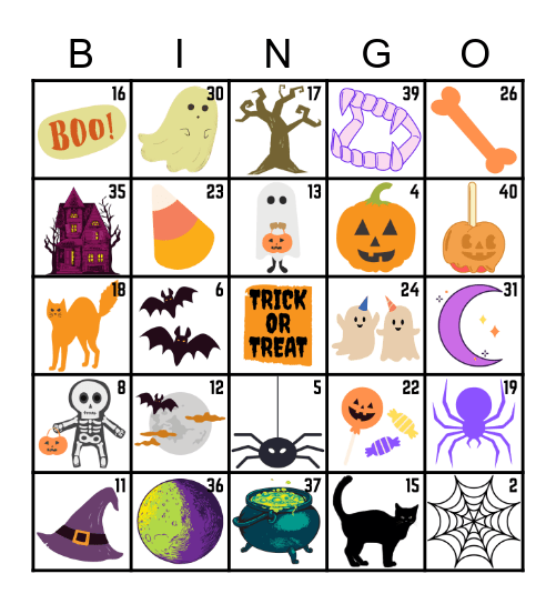 HALLOWEEN Bingo Card