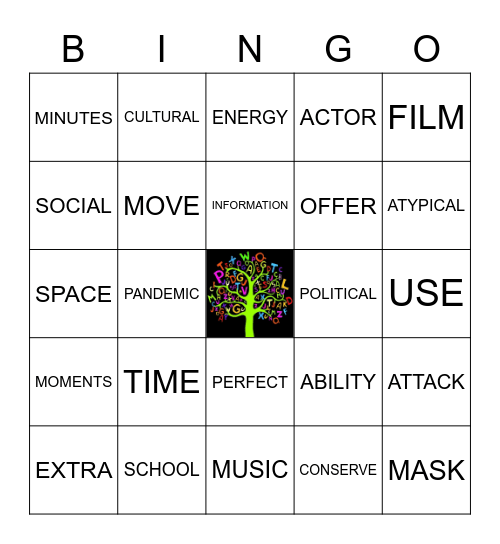 COGNATE WORDS Bingo Card