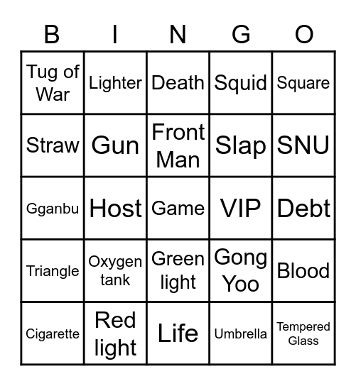 (Winning Hashtag) - (name) Bingo Card