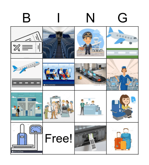 Airport Check-In Bingo Card