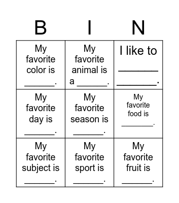 G5L9P6 Bingo Card