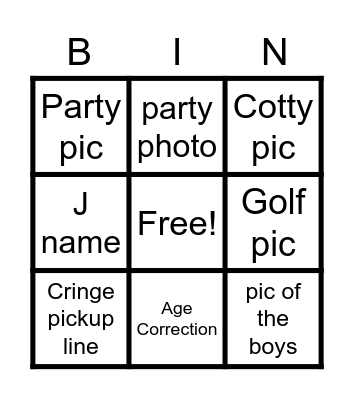 Bumble Bindo Bingo Card