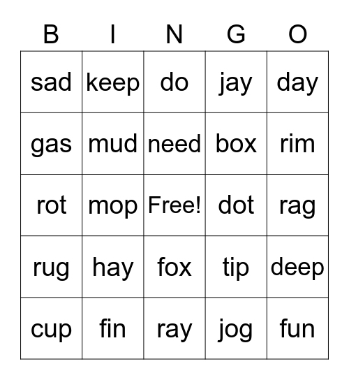 Level 10 Bingo Card