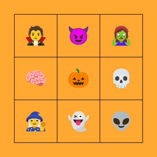Halloween Bingo Card