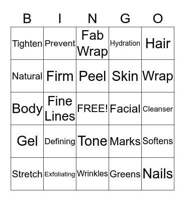 WRAP Bingo Card