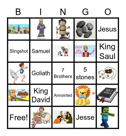 The story of David Bingo Card