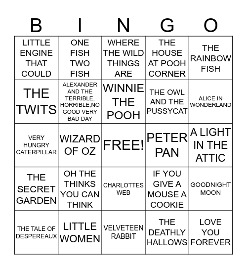 BOOK QUOTES BINGO Card