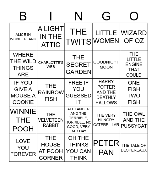 BOOK QUOTES BINGO Card