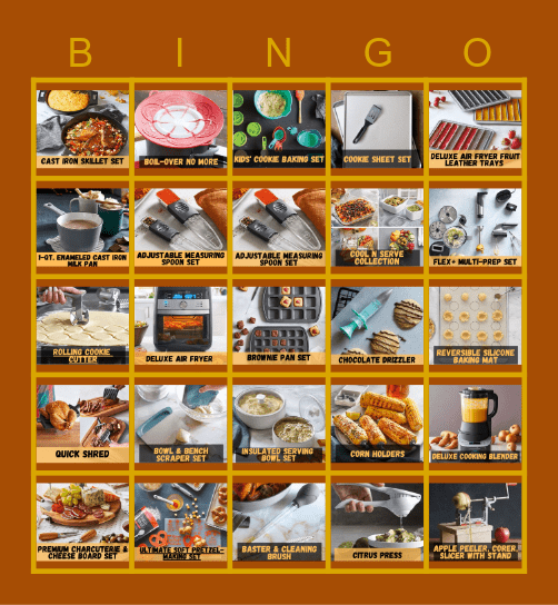 Pampered Chef Bingo! Bingo Card