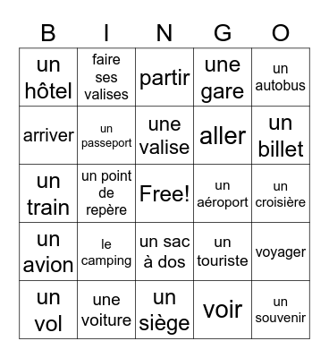 En Voyage 1 Bingo Card