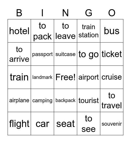 En Voyage 2 Bingo Card