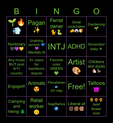 Emma :) Bingo Card