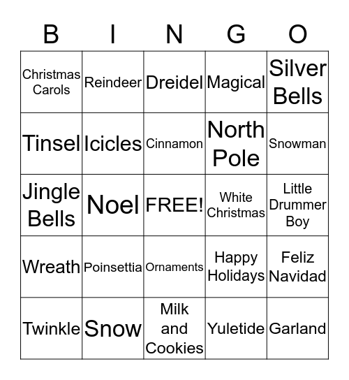 Christmas Bingo 2 Bingo Card