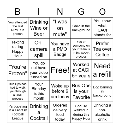 GCSS-MC Bingo Card