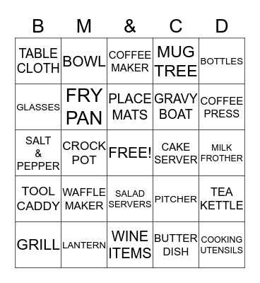 BRIAN & CARA   JULY 25, 2015 Bingo Card