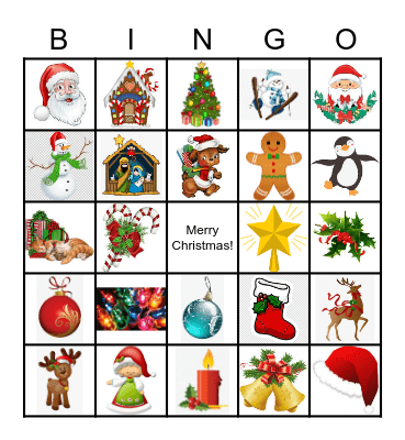 Christmas Time Bingo Card