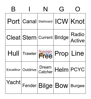 PCYC PICNIC BINGO Card