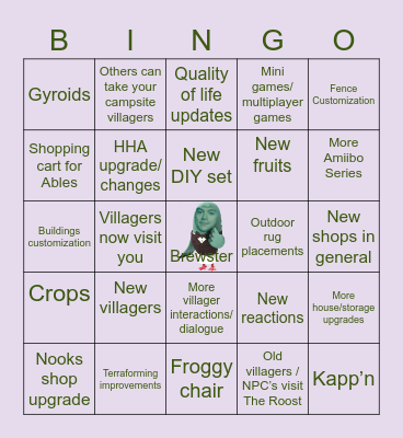 ACNH Direct Bingo Card