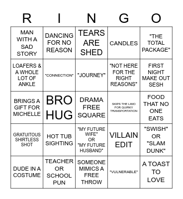 HERE FOR THE FOLLOWS Bingo Card