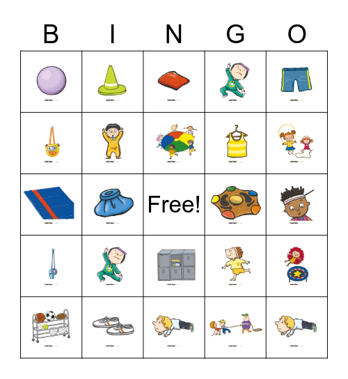 G Y M Bingo Card