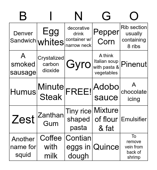 Words of the Day Bingo  Bingo Card