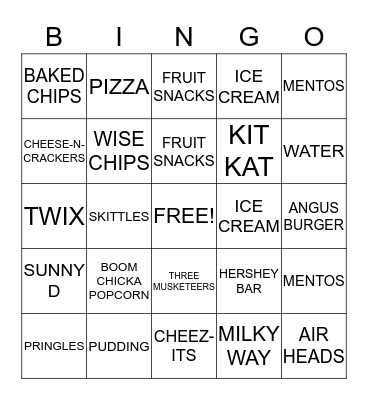 SCHOOL STORE Bingo Card