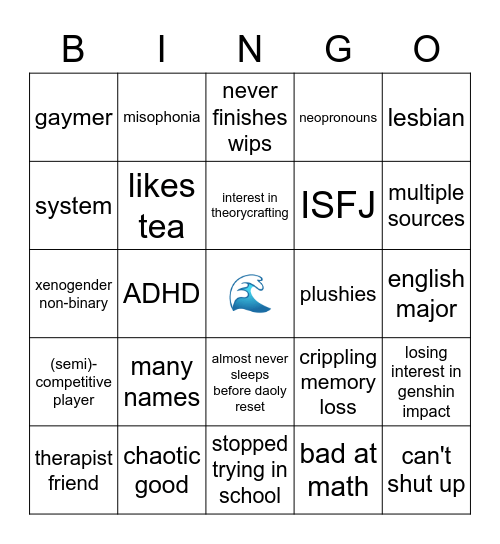 seele bingo Card
