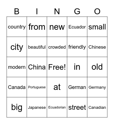 Bingo Card